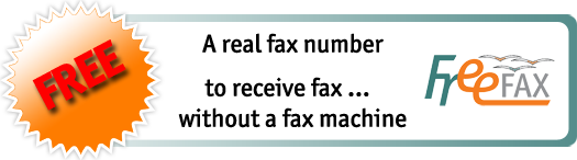 FreeFAX, a real free fax number to receive fax without a fax machine